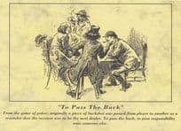 Dealer Poker Game Player To Pass The Buck Postcard