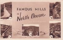 Dean Steap Lynton Countisbury Porlock Hill Gradient Devon Old Postcard