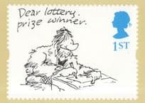 Dear National Lottery Prize Winner Larry RMPQ Rare Stamp Postcard