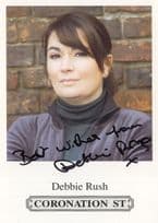 Debbie Rush Coronation Street Hand Signed Cast Card Photo