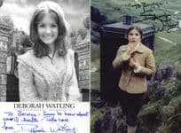 Deborah Watling Dr Who Assistant 2x Hand Signed Photo s