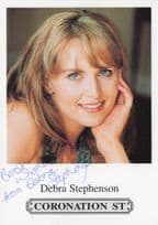 Debra Stephenson Coronation Street Hand Signed Cast Card Photo