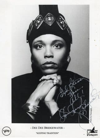 Dee Dee Bridgewater Jazz Large 9x8 Polygram Hand Signed Photo