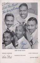 Deep River Boys Gospel Jazz R&B 7x FULLY Old Hand Signed Photo Postcard