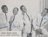 Deep River Boys Gospel Music Group Hand Signed Old Photo