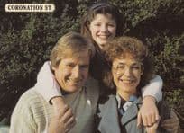 Deirdre Barlow Anne Kirkbride With Family Coronation Street Postcard