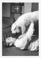Denis Compton England International Cricket & Pet Dog Photo Postcard