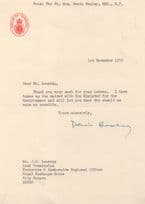 Denis Healey Labour MP 1970 House Of Commons Old Hand Signed Letter