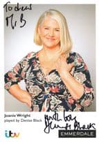 Denise Black as Joanie Wright Emmerdale Rare Hand Signed Cast Photo