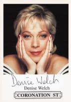 Denise Welch Coronation Street Vintage Rare Printed Signed Cast Card