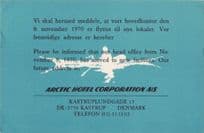 Denmark Arctic Hotel 1970 Is Moving Kastrup Postcard