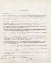 Dennis Waterman Antique Hand Signed The Sweeney 1976 Personal Secretary Letter