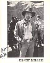 Denny Miller Wagon Train Cowboy Tarzan 10x8 Hand Signed Photo