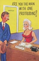 Dental Receptionist Dentist Surgery Sexy Lady 1970s Comic Postcard