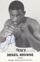 Denzil Browne Leeds Boxer Mickey Duff Manager Hand Signed Photo Publicity Photo