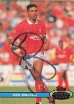 Des Walker Nottingham Forest FC Hand Signed Trading Card Photo