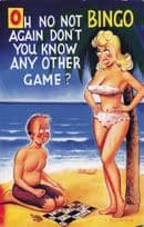 Desert Island Game Of Bingo Sexy Lady 1970s Comic Postcard