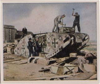 Deutschland Erfullt 1920 German Tank Repair Military Cigarette Card