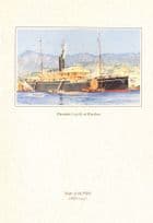 Devanha Ship At Kowloon in 1906 P&O SS Arcadia March 2000 Menu