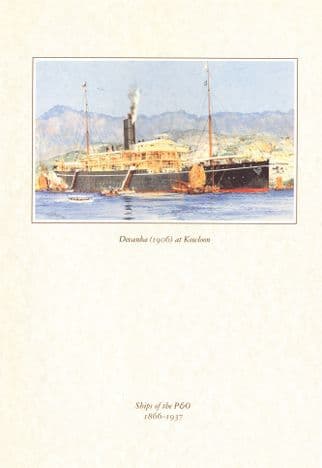 Devanha Ship At Kowloon in 1906 P&O SS Arcadia March 2000 Menu