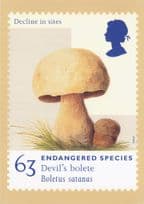 Devil's Bolete Mushroom Endangered Species FDC Postcard