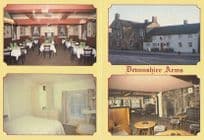 Devonshire Arms Hartington Derby Pub Map Postcard