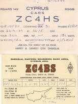 Dhekelia Cyprus QSL 2 x Radio Card