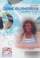 Diane Allahgreen British Olympic Games Sprint Hurdles Hand Signed Postcard Photo