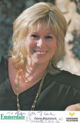 Diane Blackstock Emmerdale Farm Hand Signed Cast Card Photo