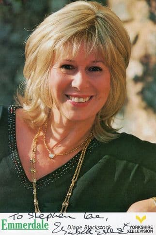 Diane Blackstock Emmerdale Hand Signed Cast Card Photo