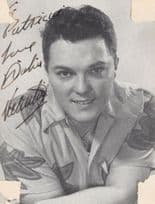 Dicky Valentine Early Official Fan Club Hand Signed Photo