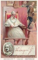 Diego Velasquez Spanish Painter Printed Signed Bendorps Postcard Old Trade Card