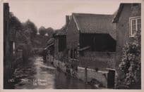 Diest Le Demer River Antique Real Photo Belgium Postcard
