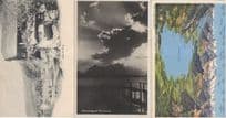 Disaster Storm At Thun Lake Map 3x Old Switzerland Postcard s