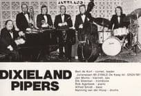 Dixieland Pipers Dutch Holland Jazz Band Bert de Kort PB Postcard