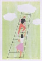 DOB Daughters Of Bilitis Secret Lesbian Movement LGBT Painting Postcard