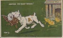 Dog Raiding Hen House Fox Hunting Style Bird In Mouth Exchequer Comic Postcard