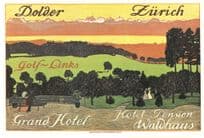 Dolder Zurich Grand Hotel Waldhaus Pension Switzerland Poster Postcard