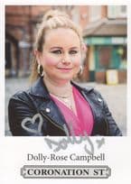 Dolly Rose Campbell Coronation Street Hand Signed Cast Card Photo