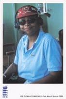 Donna Symmonds Test Match Commentator TCCB Classic Cricket Photo Postcard