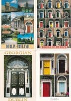 Doors Of Dublin 4x Irish Door Ireland Postcard s