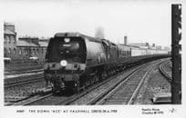 Down Ace Train at Vauxhall Station in 1952 Pamlin Prints Railway RPC Postcard