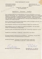 Dr Heinz Tiedermann Berlin German Biologist Chemist Hand Signed Document