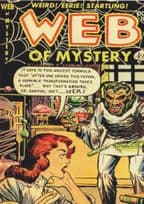 Dr Jekyll & Mr Hyde Spoof 1950s Comic Book Web Of Mystery Postcard