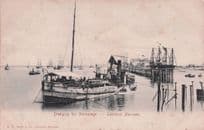 Dredging The Anchorage Boats Laurenco Marques Portugal WW1 Old Postcard
