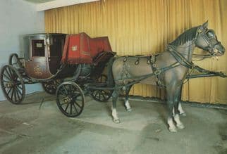 Dressed Chariot Coach Dodington Avon Carriage Museum Postcard