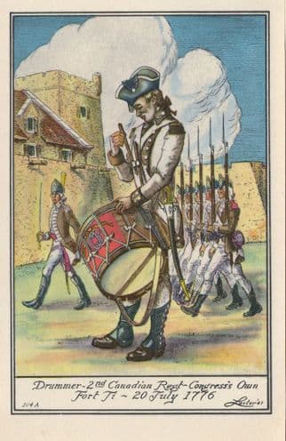 Drummer 2nd Canadian Regiment Fort Tilbury Uniform Postcard
