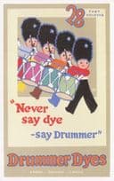Drummer Dyes Ink Toy Soldiers Parade Procession Advertising Postcard