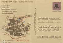 Dubrovacka Kuca House Art Gallery Wine Vintage Map Croatia Postcard