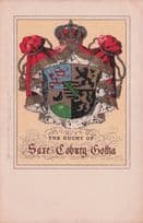 Duchy Of Sare Coburg Gotha Thuringia Germany Shield Antique Postcard